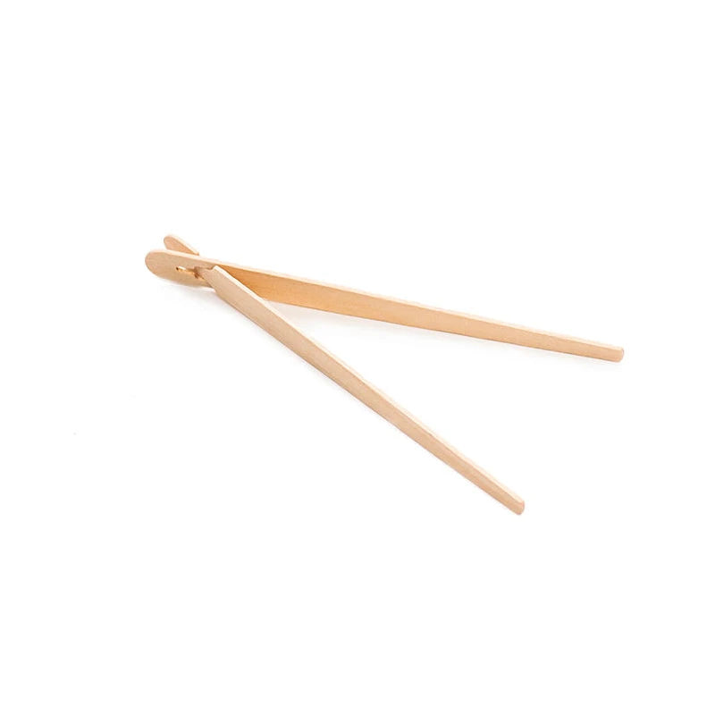 Manufacturers Supply Wooden Clamps Bread Clamp Disposable Wood Clips Flat Children Chopsticks Cake Wooden Tongs