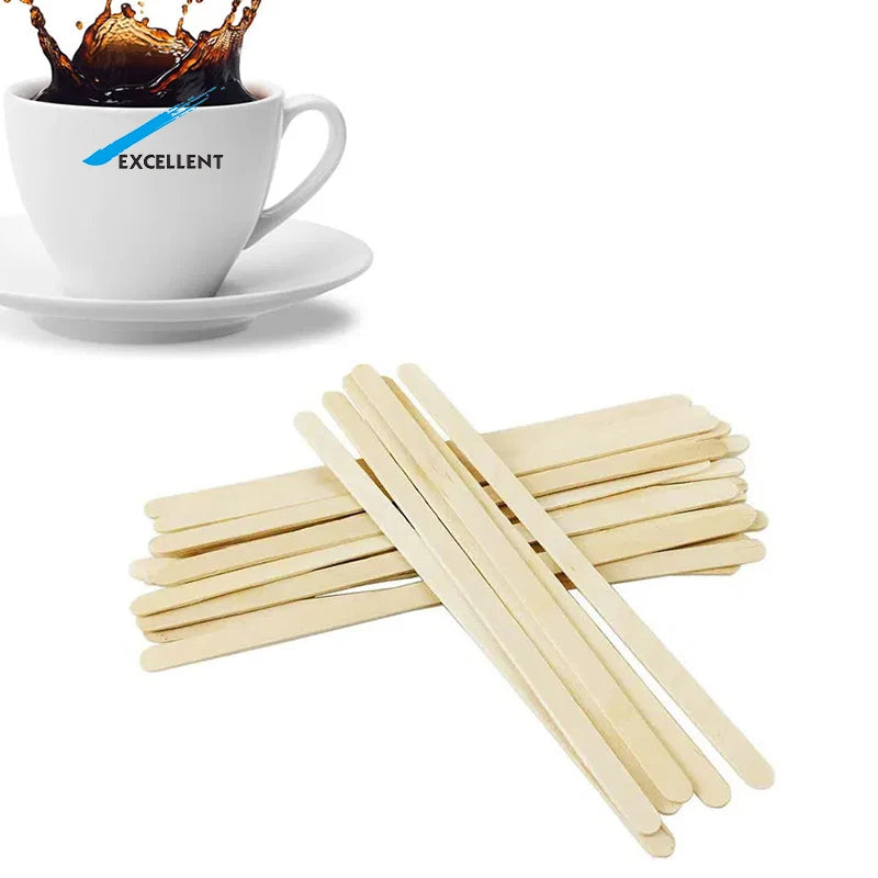 Wholesale Customized Most Popular Biodegradable Wood Mix Stick Disposable Wooden Coffee Stirrer