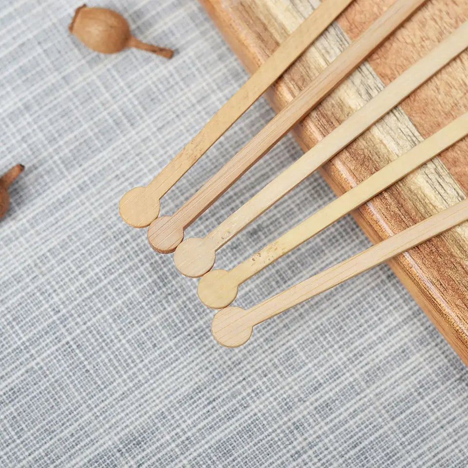 Good Quality Control Natural High Quality Disposable Bamboo Coffee Sticks Honey Stir Sticks