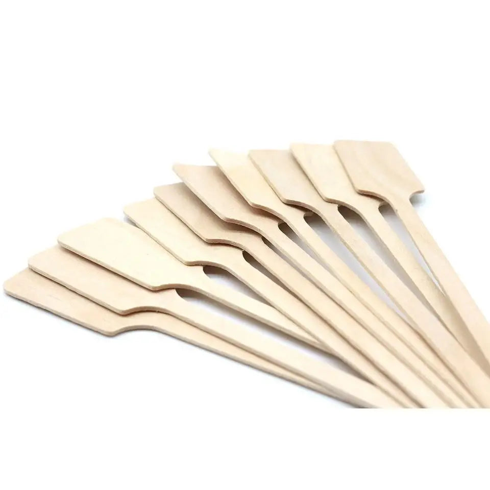 Wholesale Square Wooden Coffee Stirrers Disposable Biodegradable Eco-Friendly Custom Logo for Cafe Use