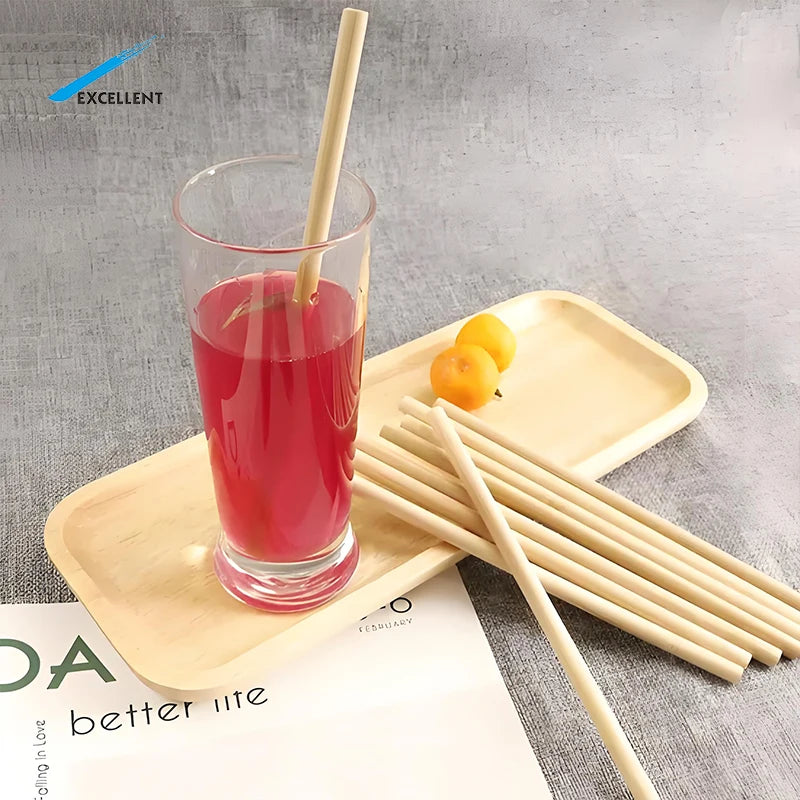 Free Samples Disposable Bamboo Straws for Parties Convenient and Sustainable Alternative to Plastic Coffee Straws