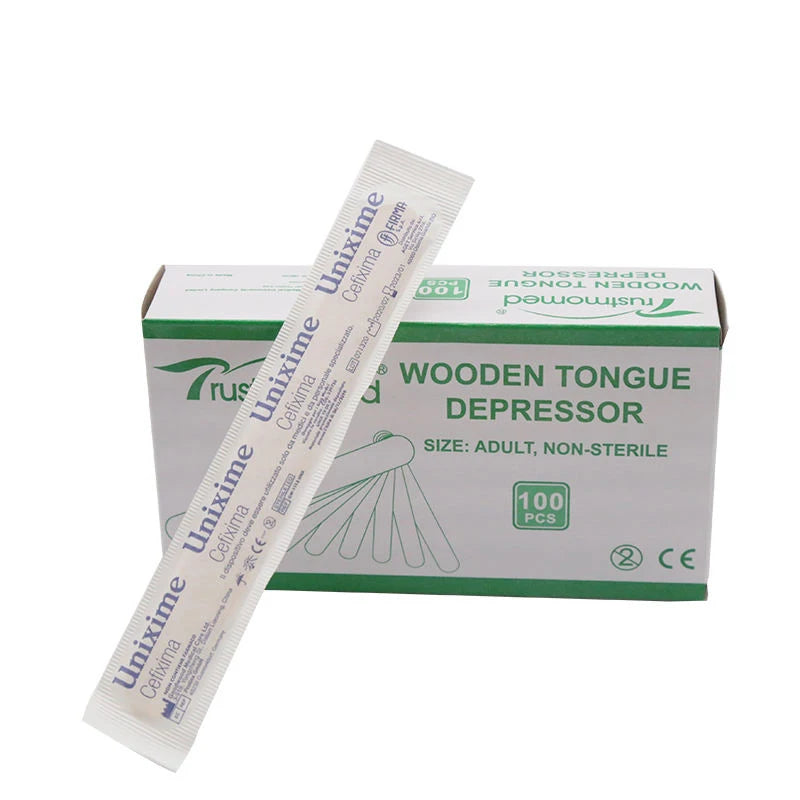 Iso9001 Certification Wooden Tongue Depressor 140mm X 19mm (100pcs) Nature Wooden Tongue Depressors
