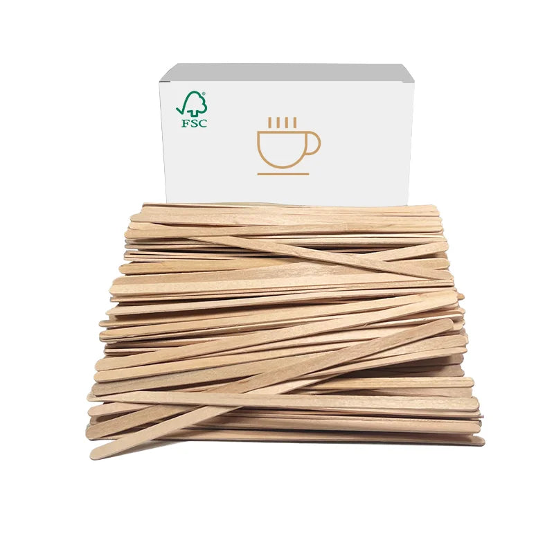178mm Espresso Coffee Stirrer Wooden Stirring Stick Custom Wooden Coffee Stirrers with Custom Design