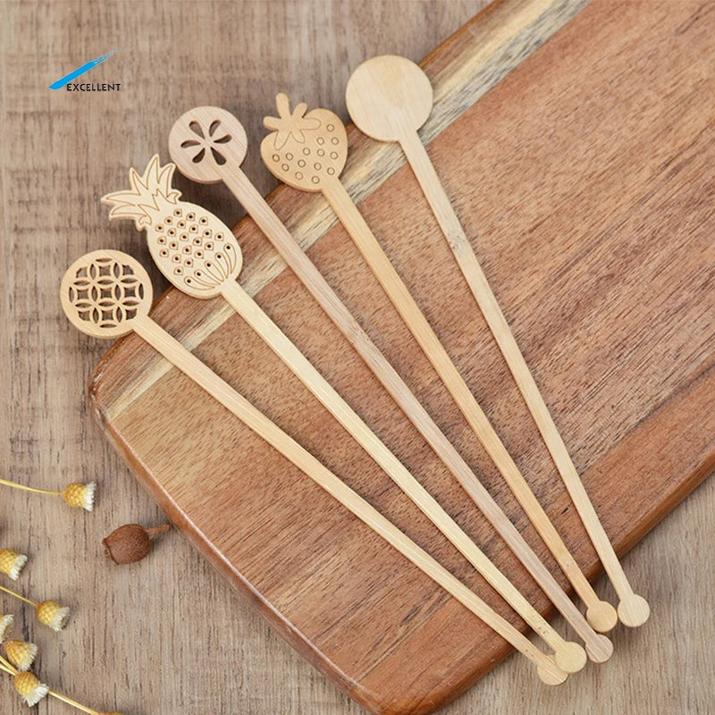 Good Quality Control Natural High Quality Disposable Bamboo Coffee Sticks Honey Stir Sticks