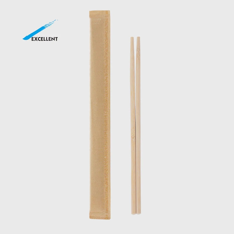 Custom Logo Hot Sell Disposable Bamboo Chopsticks in Individual Paper Bamboo Wooden Chopsticks Chinese Chopsticks