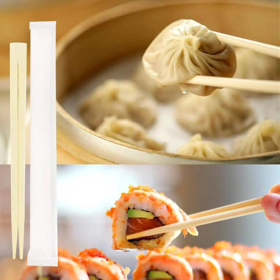 Wholesale Eco-Friendly Disposable Bamboo Chopsticks 21-23cm Classic Style for Party Sushi and Camping
