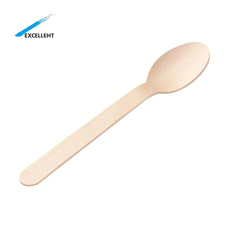 Factory Wholesale Disposable Wooden Spoons 160mm 140mm 110mm  100mm Biodegradable Eco-friendly Cutlery