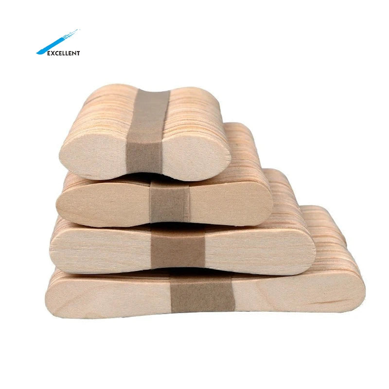 Manufacturer's Eco-friendly Wooden Ice Cream Scoop Round Pattern With Custom Logo Disposable Ice Cream Tool
