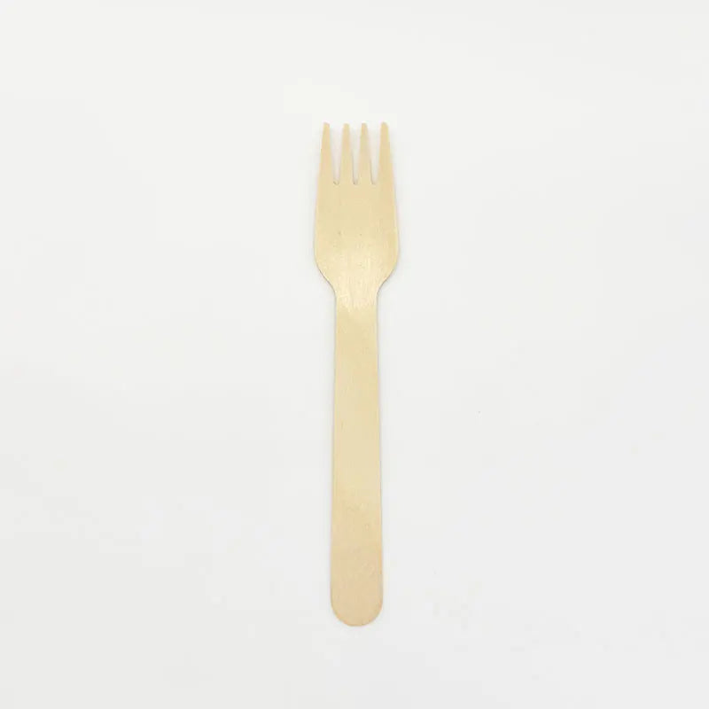 Free Samples 160mm10000pcs/box Wooden Fork with logo for Takeaway Cutlery