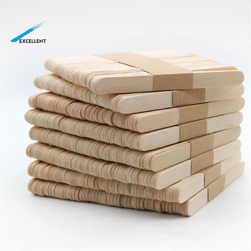Biodegradable Disposable Wooden Tableware Wooden Ice Cream Stick With Custom Logo Printing for Dessert Natural Customizable