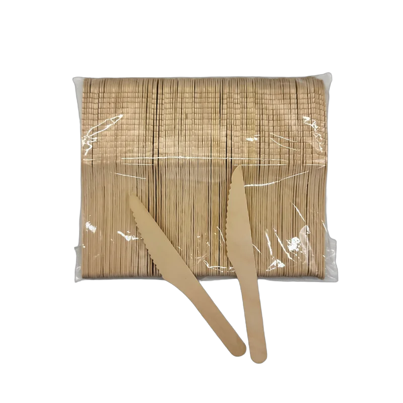 Birchwood Eco-Friendly Tableware Biodegradable Wooden Utensils Disposable Wooden Cutlery 165mm Wooden Knife in Bulk