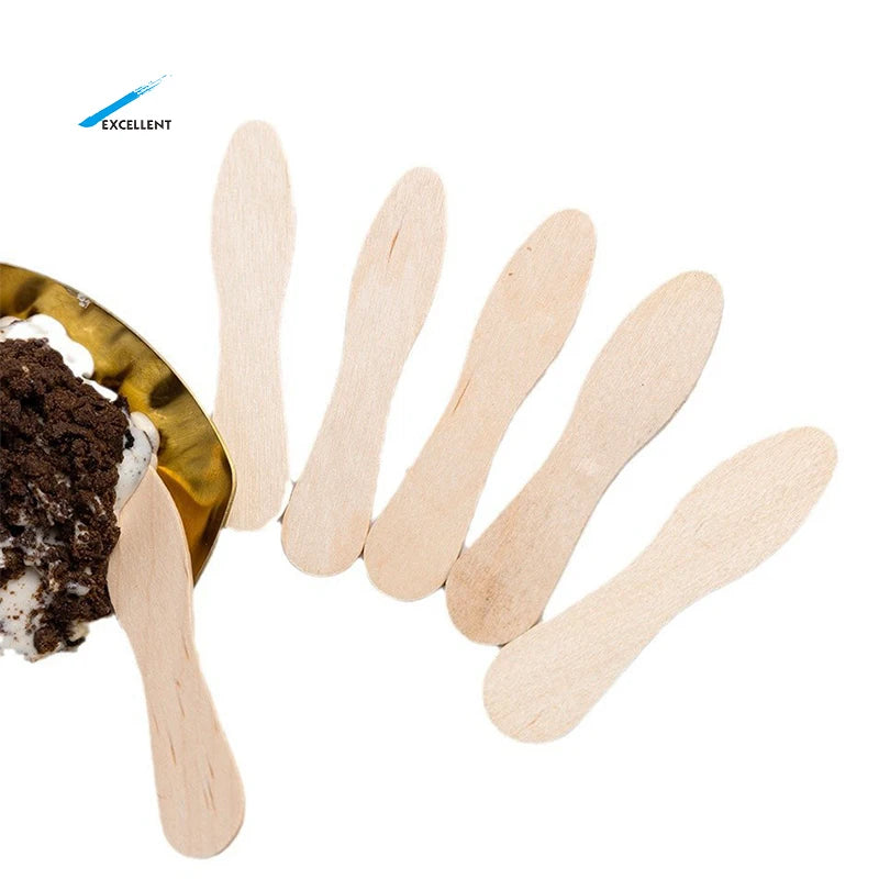 Customized Design Private New Wooden Degradable Ice Cream Scoop Wooden Ice Cream Stick
