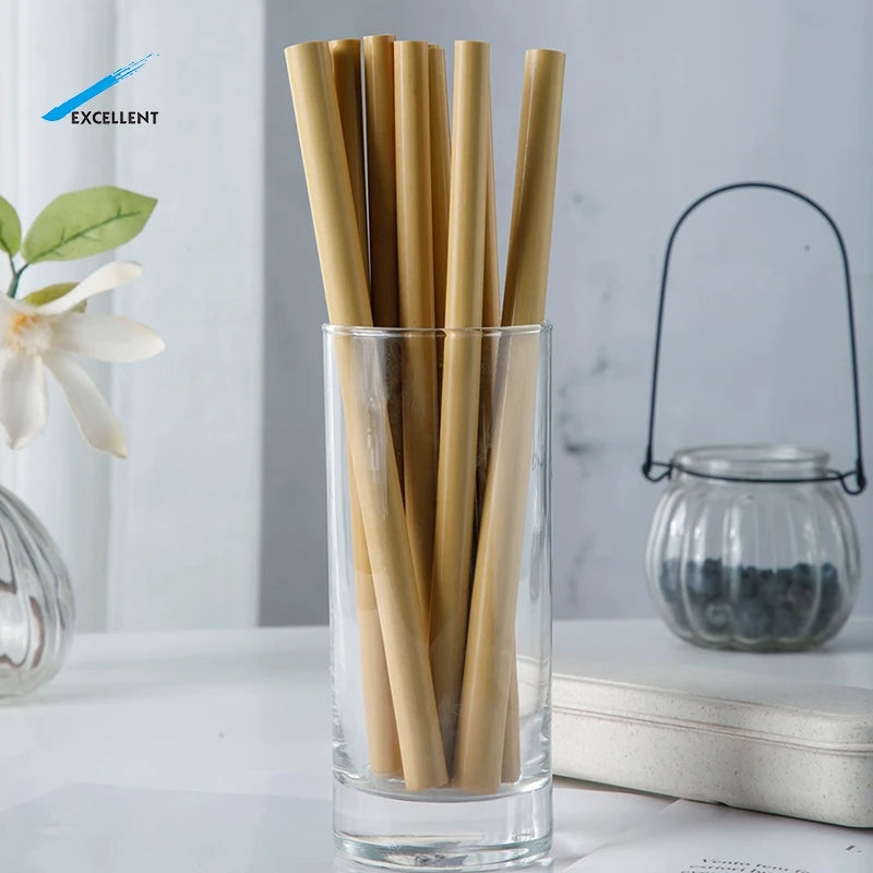 High Quality Natural Bamboo Straws Reusable Custom Bamboo Drinking Straws Wholesale