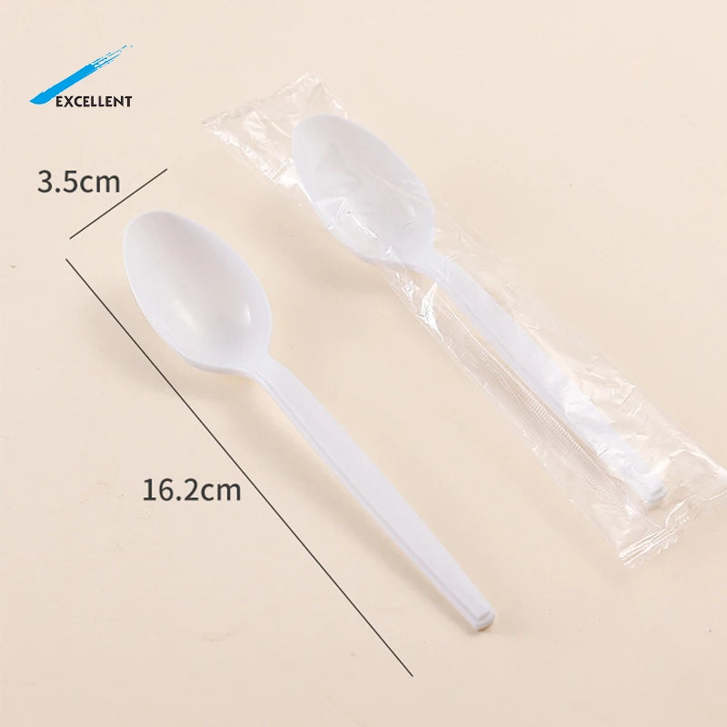 Factory Customization Disposable PLA Plastic Fork Spoon and Knife for Restaurant