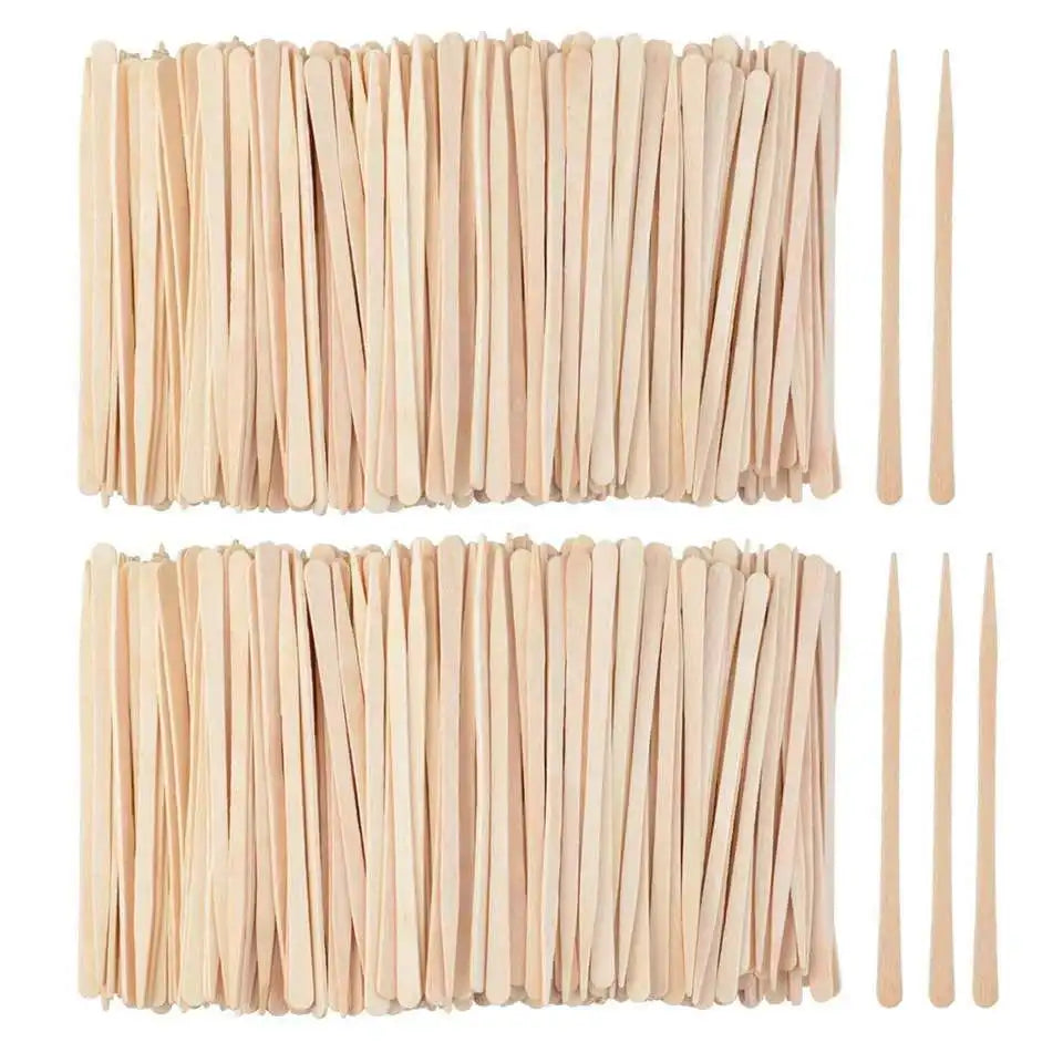 Disposable Eco-Friendly Handheld Wooden Waxing Stick 100pcs/Pack