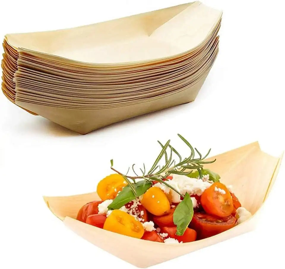 Wholesale Eco-friendly Disposable Creative Korean Large Various Size Sushi Wooden Boat for Party and Home Decoration