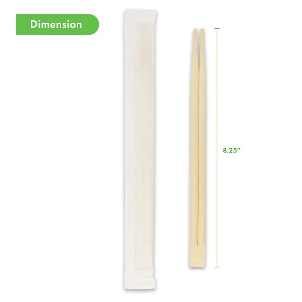 Wholesale Chinese Disposable Eco-Friendly Durable Party Cutlery Customized Full Paper Wrapped High Quality Bamboo Chopsticks