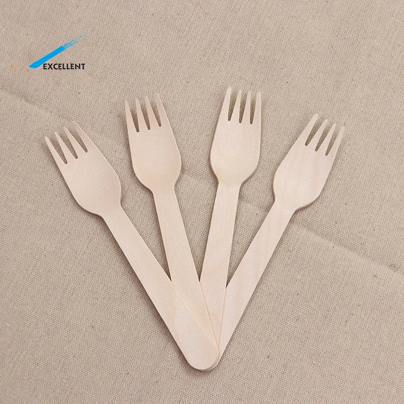 China Manufacture Factory Price Wooden Forks Disposable Eco Friendly Wooden Fork 160mm a Grade Customized logo Wooden Fork