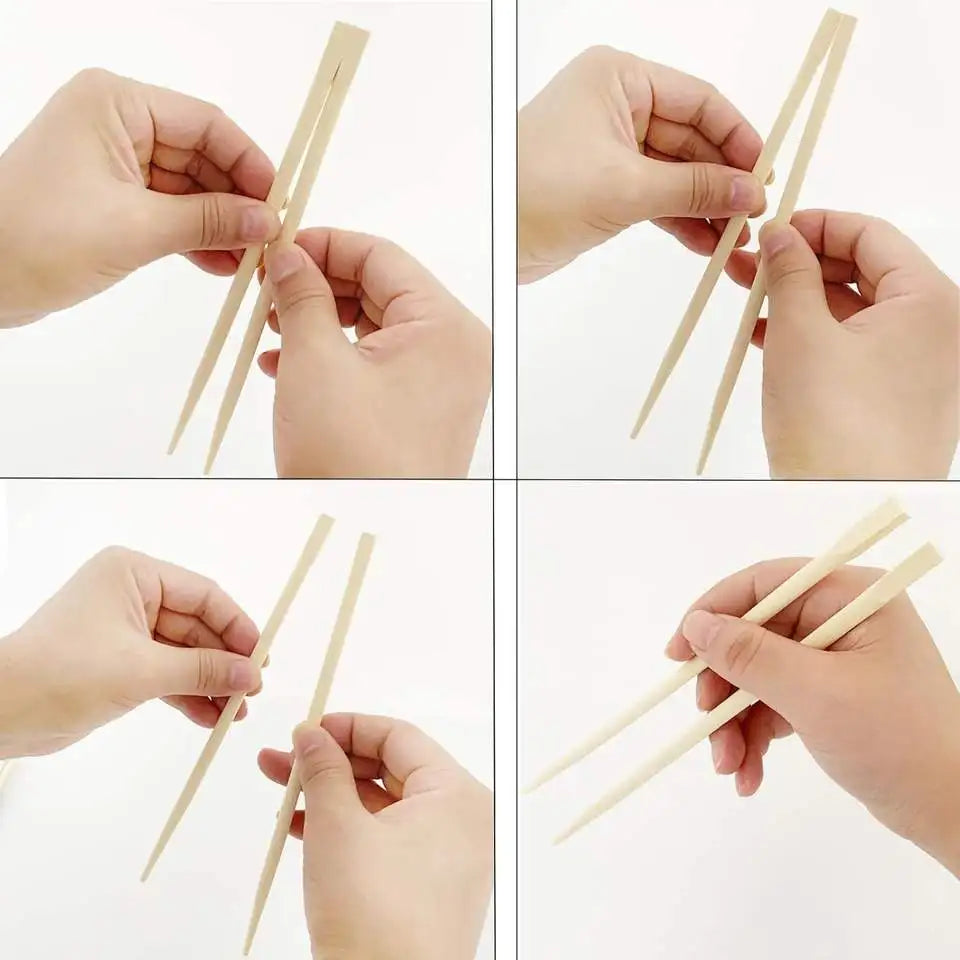 Classic Design Custom Logo Printed Eco-Friendly Non-Stick Disposable Bamboo Chopsticks Tensoge-Chinese Double Stick 24cm Ramen