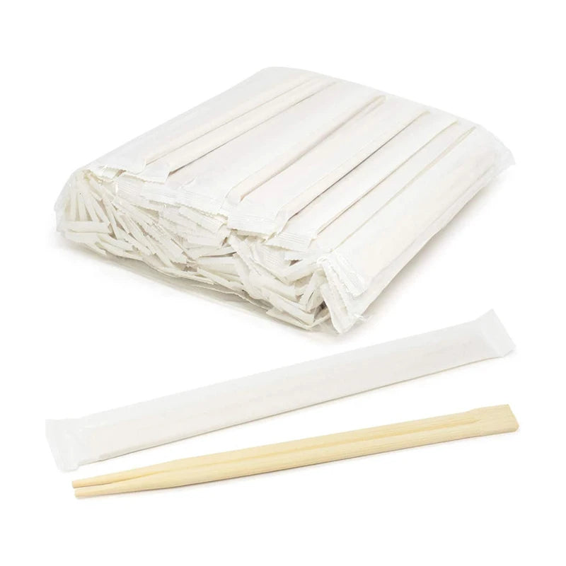 Disposable Bamboo Chopsticks and Sticks with Sleeve Eco-Friendly Biodegradable Party Supplies Custom Logo