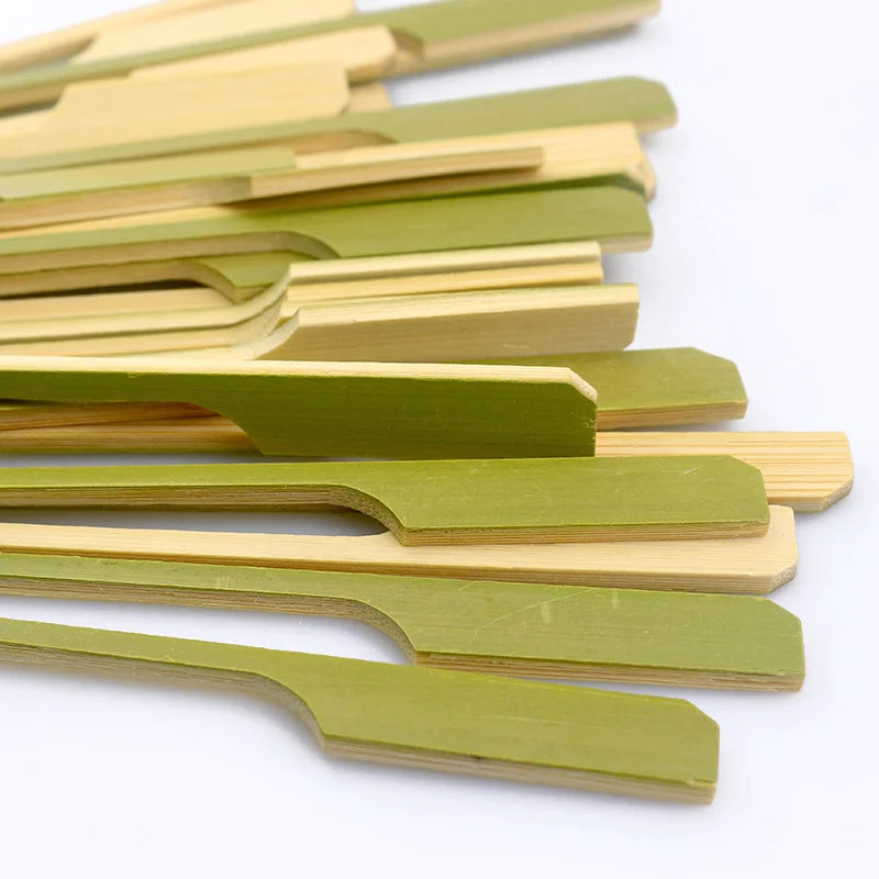 Factory Customization Bamboo Skewers Natural Bamboo Sticks Party Picks Bamboo Stick Skewer