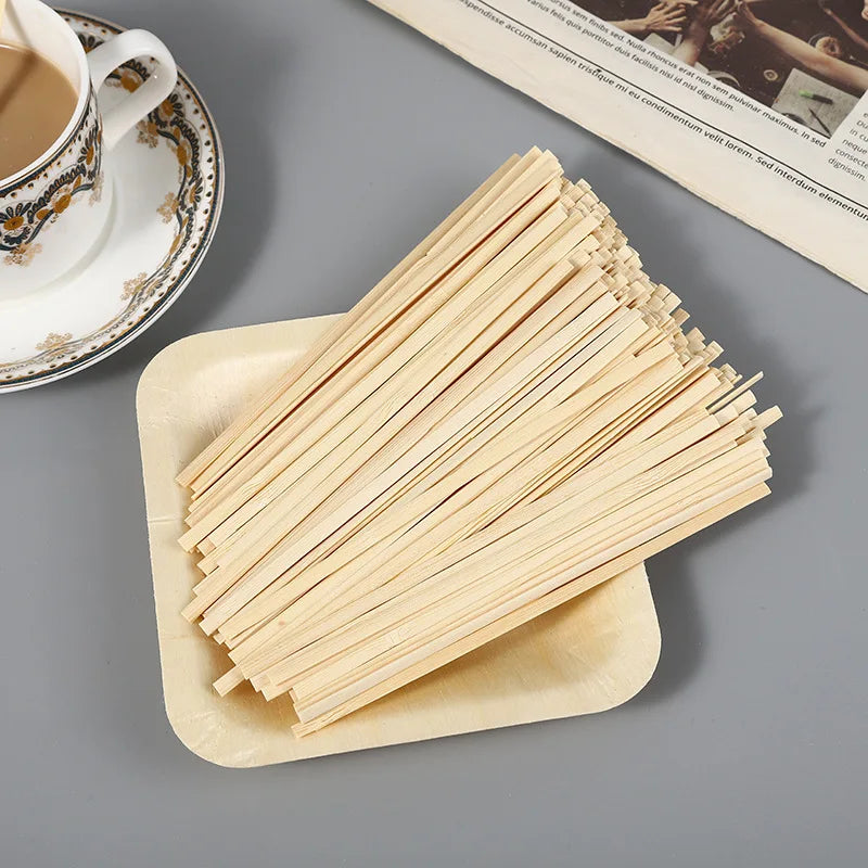 Factory Direct Sales Low Price High Temperature Resistant Bamboo Coffee Stir Sticks