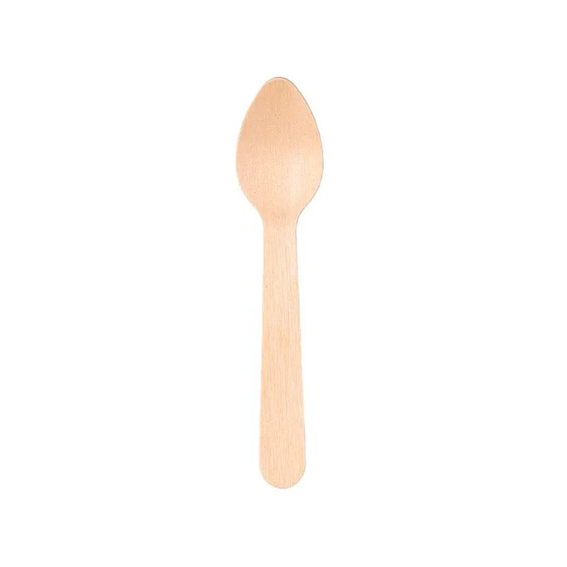 Customized Disposable Wooden Utensils 110mm Wooden Spoon Disposable Dessert Spoon Set for Ice Cream