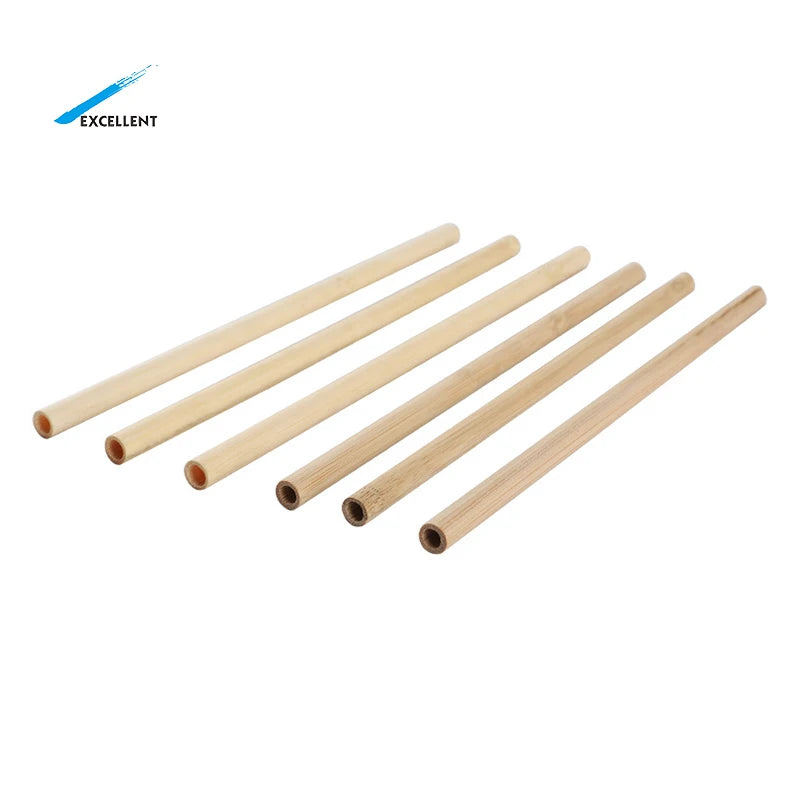 Disposable Bamboo Drinking Straws Natural Plant Bamboo Biorecyclable Compostable Drinking Bamboo Straws