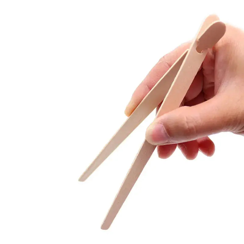 Manufacturers Supply Wooden Clamps Bread Clamp Disposable Wood Clips Flat Children Chopsticks Cake Wooden Tongs