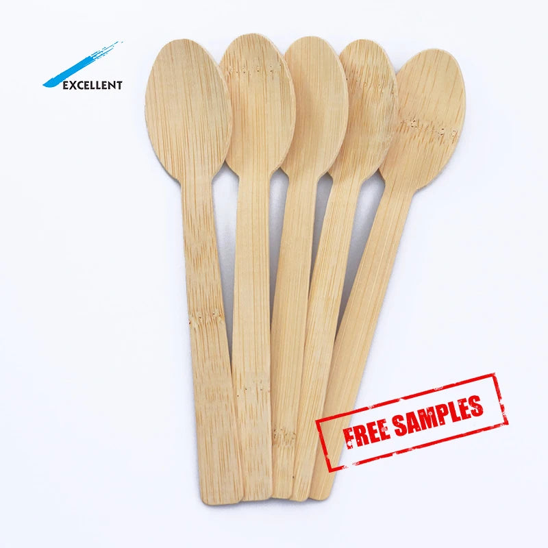 Kostenlose Muster Holz Löffel 17cm Länge Holz Löffel Messer Gabel Set für Party Einwegbesteck
