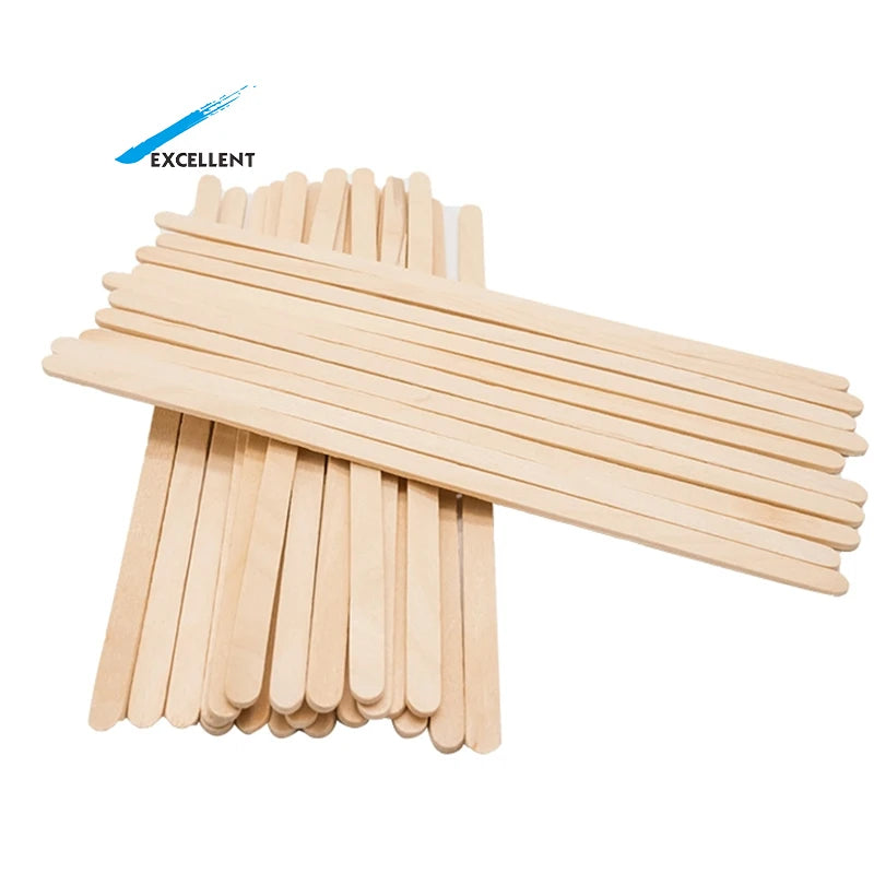 Customized Individual Wrap Paper Coffee Stick Disposable Wooden Coffee Mixer Eco Friendly