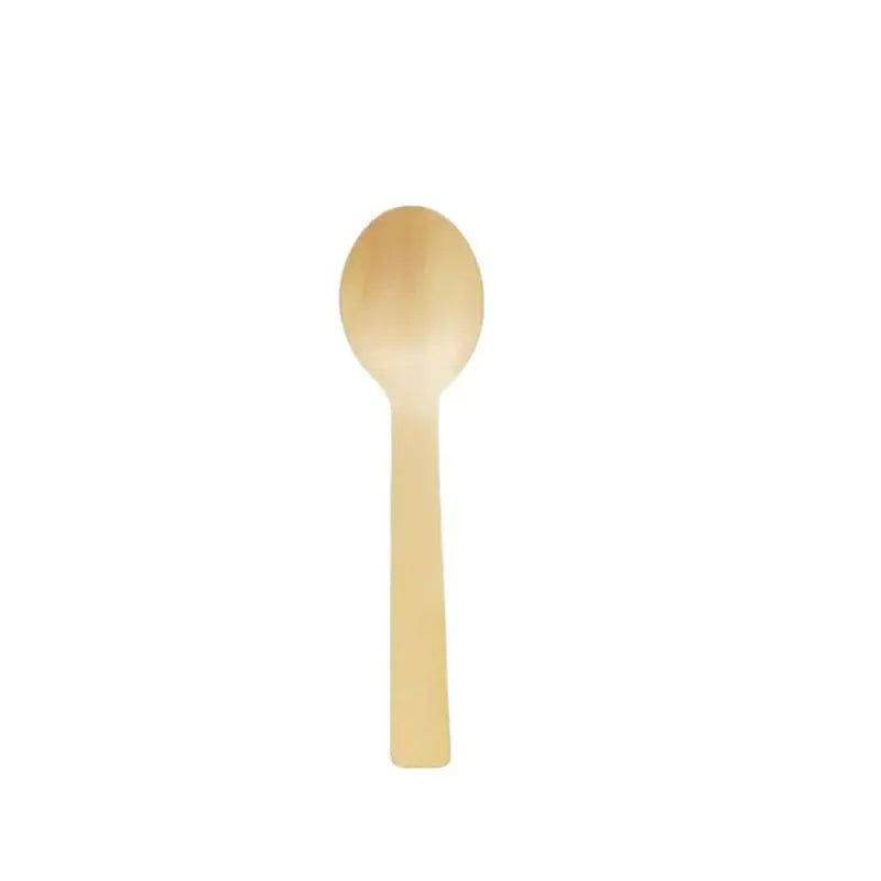 Environmentally Friendly Wooden Spoon 100mm Disposable Wooden Spoon Tableware Ice Cream Wooden Spoon
