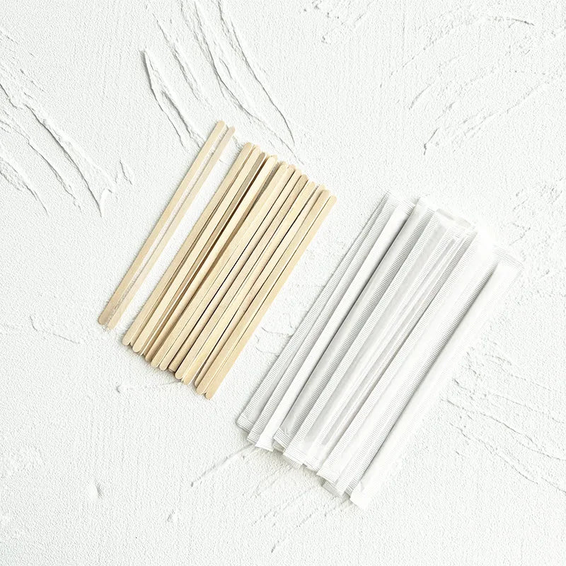 Custom High Quality Individually Wrapped Stick Wooden Coffee Stirrers Stick Smooth Surface Wood Tea Coffee Stirrers Stick