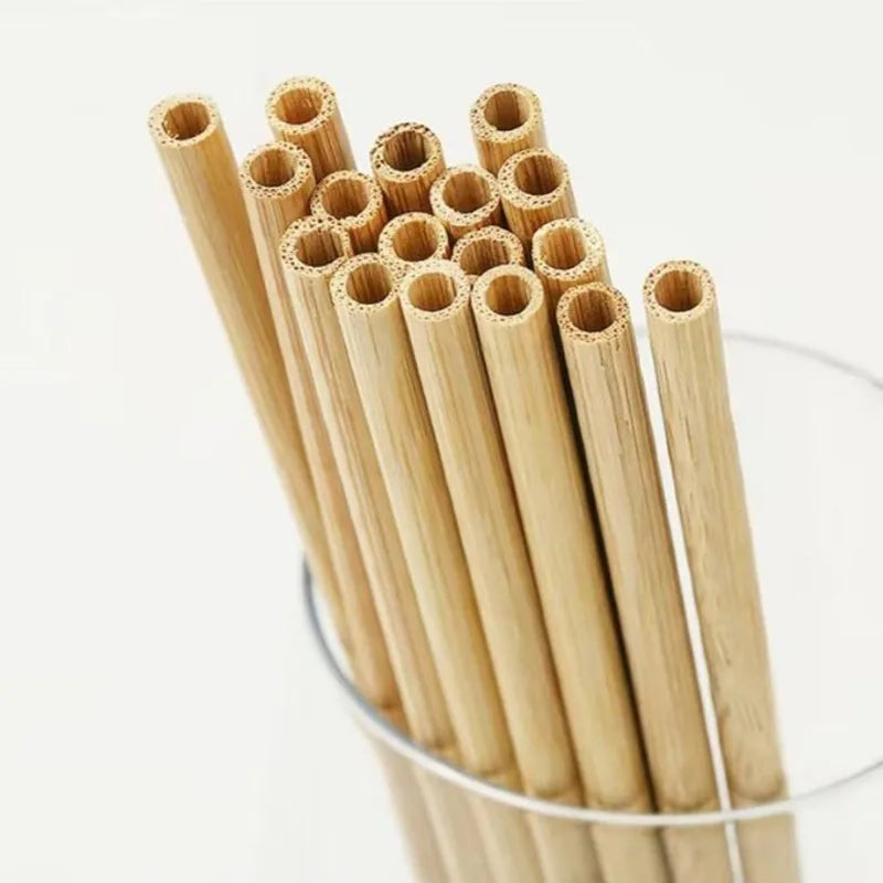 Disposable Bamboo Drinking Straws Natural Plant Bamboo Biorecyclable Compostable Drinking Bamboo Straws