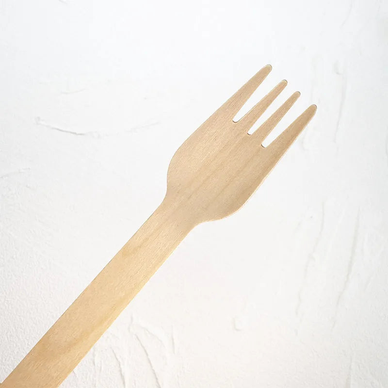 Eco-friendly Biodegradable Food Safe BPA Free Disposable Wooden Knife Fork Spoon Cutlery Set Free Sample Wholesale