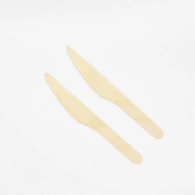 160mm Disposable Wooden Knife Mini Biodegradable Eco-Friendly Individual Paper Package Cutlery Set for Outdoor Party Travel Food