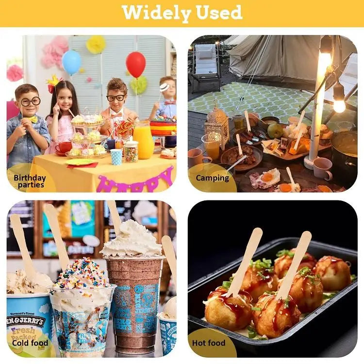 Factory 85mm Eco-friendly Biodegradable Disposable Wooden Chip Fork with High Quality Competitive Price Free Sample