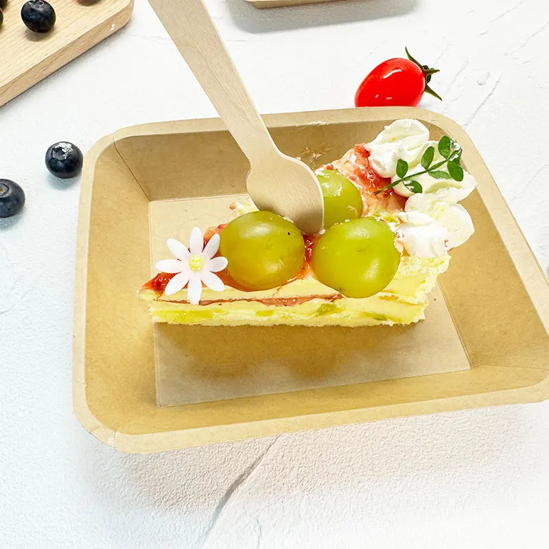 Customized Disposable Wooden Utensils 110mm Wooden Spoon Disposable Dessert Spoon Set for Ice Cream