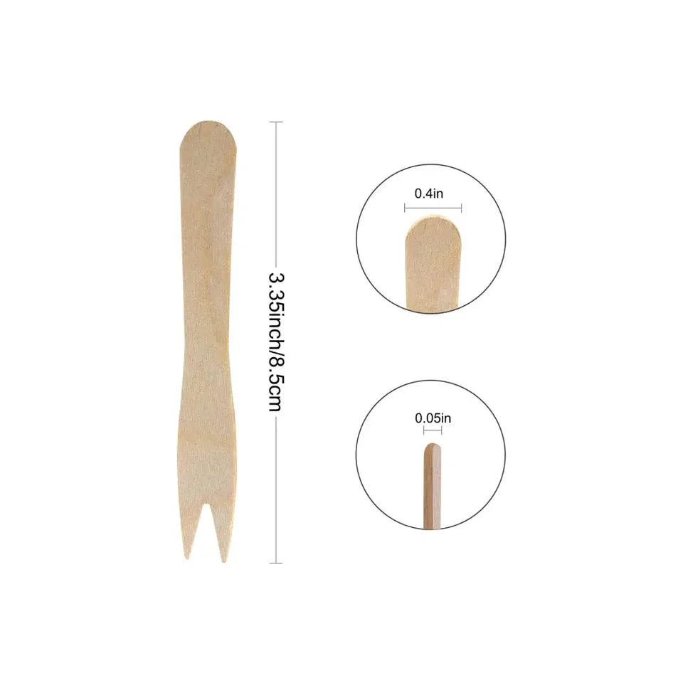 Factory 85mm Eco-friendly Biodegradable Disposable Wooden Chip Fork with High Quality Competitive Price Free Sample
