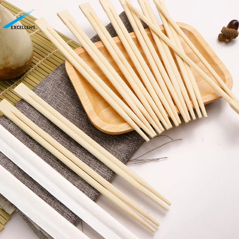 Customized Logo Disposable Bamboo Chopsticks Biodegradable Chopstick Carbonized Bamboo Chopsticks  Factory Direct Wholesale
