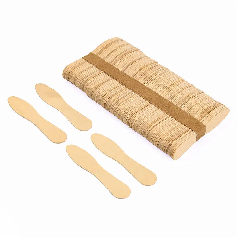 New Innovation Disposable Wooden Ice Cream Spoons Wood Dessert Scoop Wedding Party Wooden Tableware