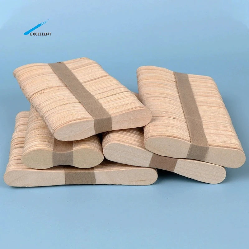 Wholesale Biodegradable 95mm Disposable Wooden Ice Cream Spoon Ice Cream Sticks