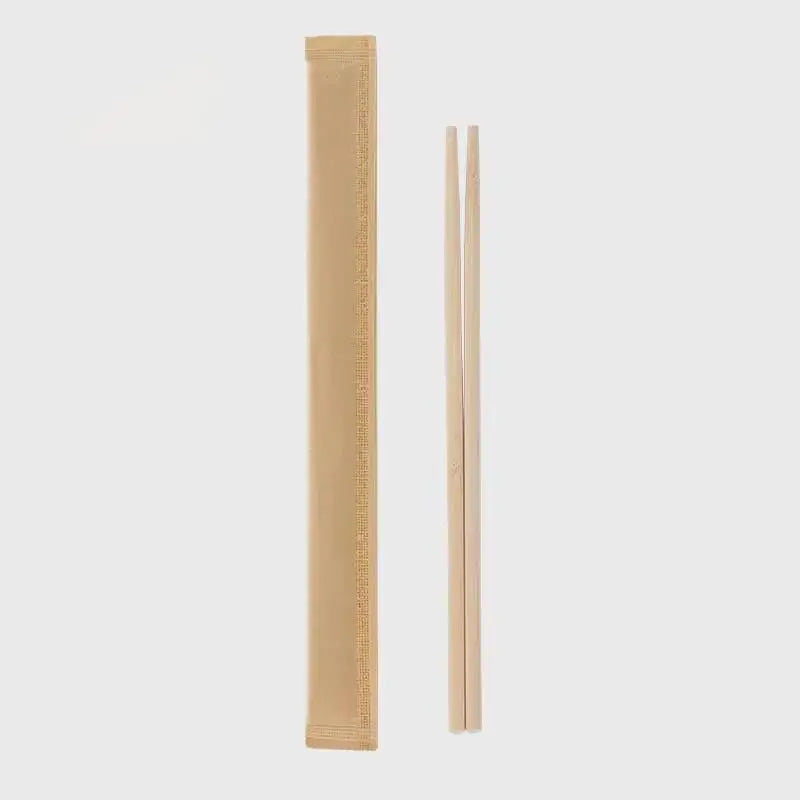 Wholesale Chinese Disposable Eco-Friendly Durable Party Cutlery Customized Full Paper Wrapped High Quality Bamboo Chopsticks