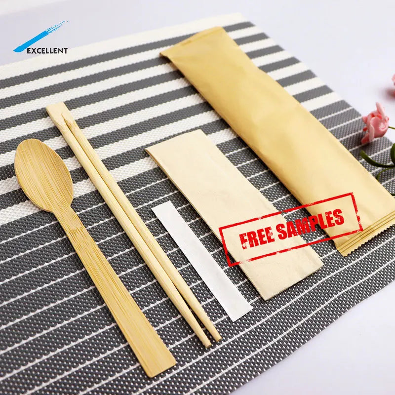Free Samples Disposable Cutlery Bamboo Disposal Eco Friendly Bamboo Spoon Knife Fork Spoon Bamboo Cutlery
