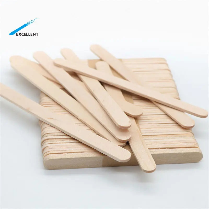 Wooden Ice Cream Tasting Sticks Natural Biodegradable Popsicle Stick Cutlery for Parties/Camping
