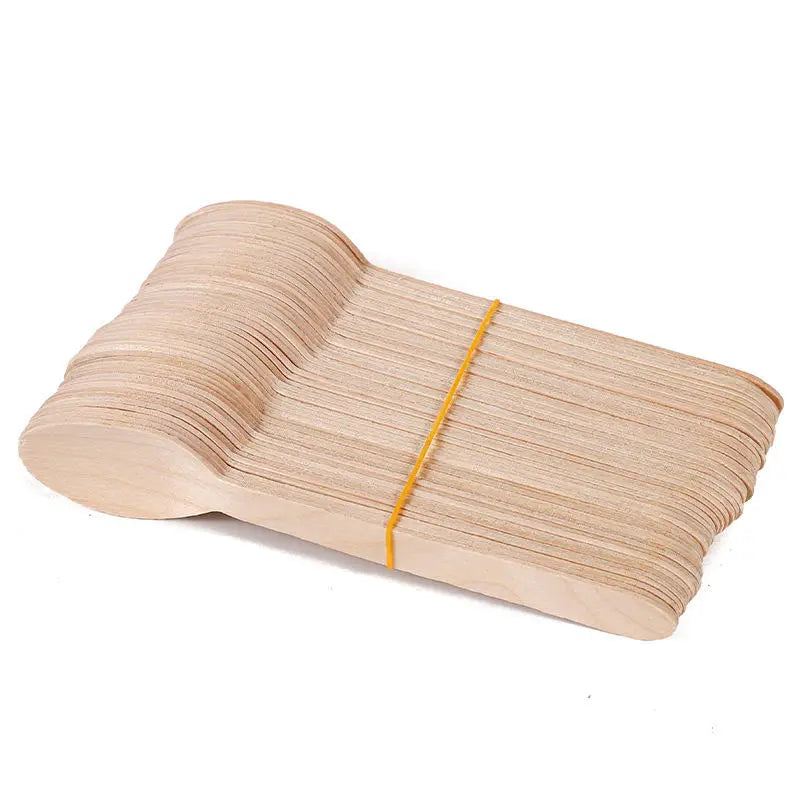 Biodegradable Party Supplies Birch Wood Tableware Disposable Wooden Spoon
