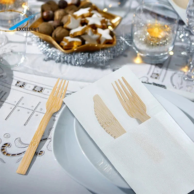 Wholesale Customized Disposable Bamboo Cutlery Set Bamboo Knife Fork and Spoon Bamboo Cutter Knife