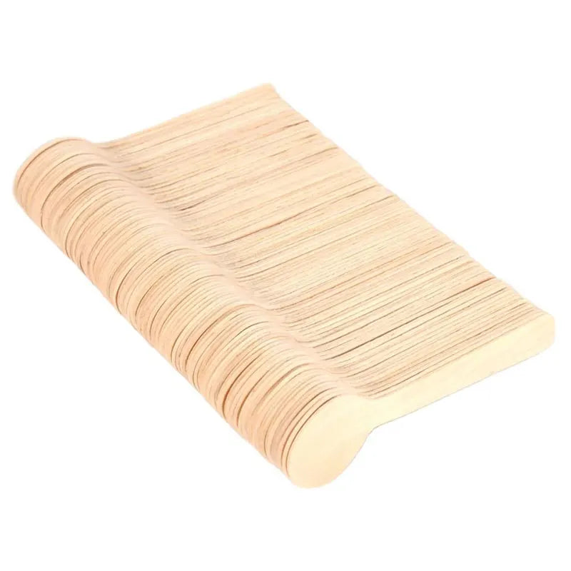 100mm Eco-Friendly Disposable Wooden Spoons Round Boxes Sustainable Cutlery for Parties