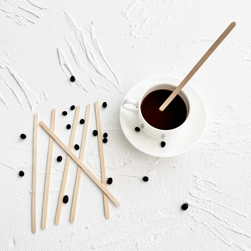 178mm Espresso Coffee Stirrer Wooden Stirring Stick Custom Wooden Coffee Stirrers with Custom Design