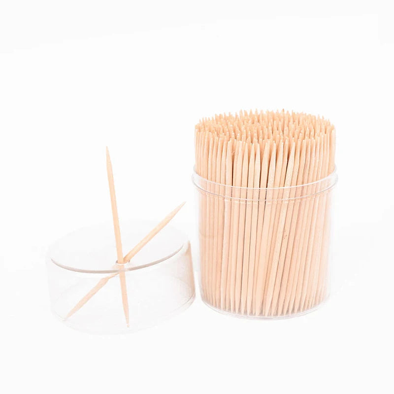 Customized Logo Natural Wooden Tooth Skewer Sticks Manufacturer Factory Price Low Bamboo Wooden Toothpicks